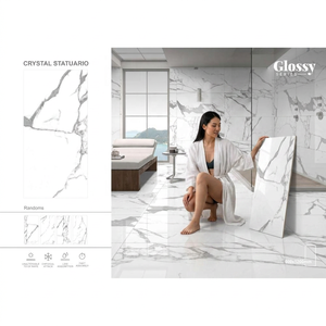 กระเบื้องพอร์ซเลนลายหินอ่อนอิมพีเรียล สตาทัวริโอ ขนาด 60x120 ซม. ผิวมันเงา สำหรับปูพื้นที่อยู่อาศัยหรูหรา - Product Image 3