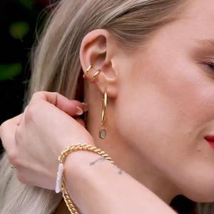 2025 Nueva alta calidad fina al por mayor 18K chapado en oro latón joyería perla encantos pendientes para mujeres regalos para mujeres - Product Image 4