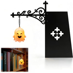 Nouvelle lampe LED suspendue vintage pour étagère, lanterne fantôme pour bibliothèque, lampe lanterne pour étagère - Product Image 2
