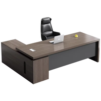 Bureau de président simple moderne Boss avec chaise en bois de luxe combo conception modulaire simple pour la maison ordinateur utilisation mobilier de bureau
