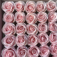 Boîte de 50 roses artificielles au toucher réaliste, en forme de savon, pour décoration naturelle, bouquet, Fête des Mères, Rentrée scolaire