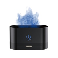 Nouveau diffuseur d'aromathérapie USB à effet de flamme 180ML pour bureaux, chambres à coucher, éclairage d'ambiance aux huiles essentielles, effet de flamme simulé