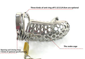 Металлическая секс-игрушка замок клетка для пениса Пояс верности секс-игрушки клетка для пениса бондаж для мужчин - Product Image 2