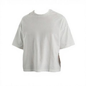 T-shirt tricoté à manches courtes pour homme, coupe oversize, longueur standard, 100% Coton 230 GSM, épaules tombantes, grammage lourd, vierge, haute qualité - Product Image 2