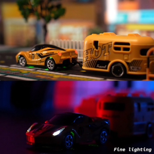 Nouveau pour modèle de voiture RC à l'échelle 1/64, mini boîtier en alliage rechargeable, télécommande 2,4 GHz avec application, chargeur réglable, télécommande - Product Image 3