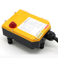 Control Remoto Inalámbrico Industrial para Grúa, Modelo F24-10D F24-10S, 24 VCA, 10 Botones, Una Velocidad, Interruptor de Relé, Metálico, Impermeable
