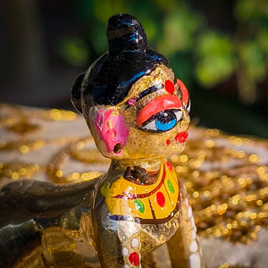 Bronze Radha Rani Statue Handmade Indian Brass Golden Bronze Standing Sculptures Figurine Statue <b>Home</b> <b>Decor</b> <b>Gift</b> Items - Product Image 5