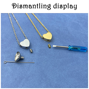 Collier avec pendentif en forme d'urne gravé sur mesure pour femmes, souvenir de crémation, porte-cendres pour animaux de compagnie, bijoux commémoratifs, cadeau pour les proches <span class=keywords><strong>perdus</strong></span> - Product Image 3