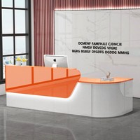 Bureau de réception moderne en bois pour bureau, hôtel, hôpital et supermarché, utilisation en extérieur, extensible et convertible, mobilier commercial
