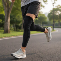 Manchon de compression en nylon tricoté pour mollet et genou, soutien de la jambe pour la course, le basketball et le cyclisme