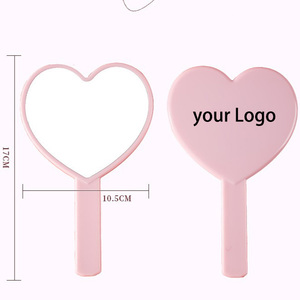 Zonyin Wholesale Customized Logo Single-Sided Portable Handheld Makeup <strong>Mirror</strong> <strong>Plastic</strong> Heart-Shaped Cosmetic <strong>Mirror</strong> Personalized - Product Image 2