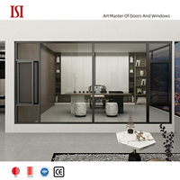 Ventanas abatibles de aleación de aluminio templado de diseño Visual ultra ancho de marca superior Aislamiento insonorizado Biseles estrechos Cortina de persiana