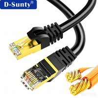 Cable de Conexión Ethernet Blindado Cat7 S/FTP de 10 Gbps, Conductor de Cobre Puro, Certificado CE, RoHS, FCC, Probado con Fluke, Cable de Red LAN