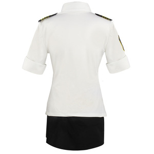 Disfraz de Cosplay de Oficial de Policía Femenina, Conjunto de Camisa Blanca y Falda Negra con Guantes, Traje para Juego de Roles - Product Image 2