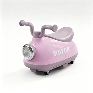 Poussette et trotteur pour bébé de style voiture à quatre roues en plastique, 1-3 ans, 4-en-1, certifié anti-retournement avec harnais de sécurité à 3 points - Product Image 1