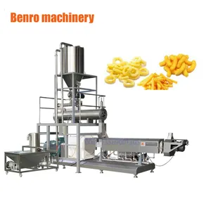 Snack food extruder process line rice puffed corn snack machine