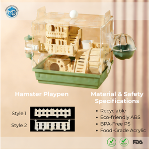 <span class=keywords><strong>Cage</strong></span> <span class=keywords><strong>à</strong></span> hamster en bois massif, résistante aux rongeurs, grande villa avec boîte d'alimentation pour hamster doré, fabriquée en Chine - Offre Spéciale - Product Image 2