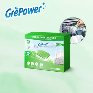 Liby Grepower çin fabrika ev eko kimyasal bulaşık makinesi tabletler zor lekeleri sofra anti redeposit tabletler topu jel oem