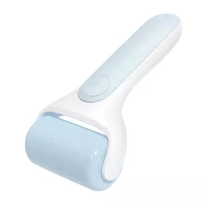 2022 New skin cool white blue ice roller/ cold roller for face body massager