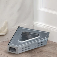 Piège à souris et rats en métal triangulaire à double trou pour usage domestique, mini boîte multi-capture avec fenêtre transparente