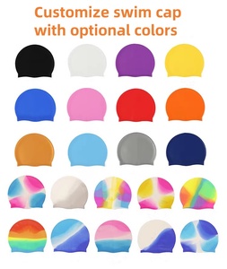 Men's and <strong>Ladies</strong> <strong>Swimming</strong> Caps Printed Silicone Waterproof Bubble Swim <strong>Hat</strong> for Girls - Product Image 6