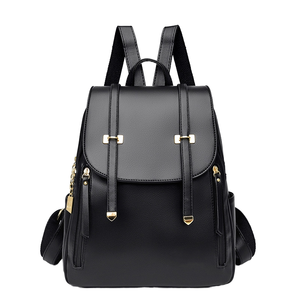 Customization Fashion PU Leather Waterproof <b>Backpack</b> Elegant Lady Purse Leisure Shoulder Bags Zipper Polyester 5-6L Capacity - Product Image 2