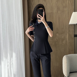 French Style Peplum Bodycon Dress For Women Short Skirt Elegant Career Wear Plus Size - Product Image 3