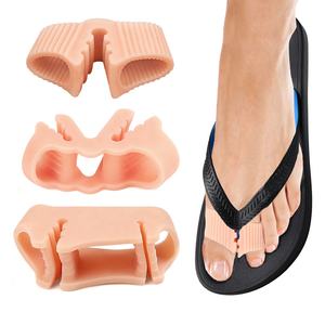 Separador Hallux Valgus Separador de dedos ajustable Corrector de dedos suaves Plantillas Soporte de arco Protector de dedos de juanete grande para <span class=keywords><strong>chanclas</strong></span> - Product Image 1
