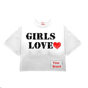 Camisetas Cortas de Corte Cuadrado para Hombre, 100% Algodón Grueso de Alta Calidad, Impresión Personalizada para Gimnasio, Tejido de Punto KF072 - Product Image 2