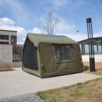 Tente gonflable de haute qualité pour 5 à 8 personnes en coton mélangé pour le camping familial en plein air, fabriquée en tissu Oxford, tente de camping gonflable