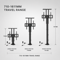 Support de télévision électrique dissimulé, moteur ultra-silencieux, télécommande motorisée pour écrans LED de 42 à 70 pouces, pour home cinéma de luxe
