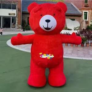 Funny CE 2M 2.6M 3M Soft Plush Inflatable Mascot Giant teddy bear Costume for Party for Sale