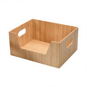 Boîte de rangement moderne en bambou, organisateur multi-usages pour cuisine et garde-manger, étagère à aliments écologique, tiroir - Product Image 3