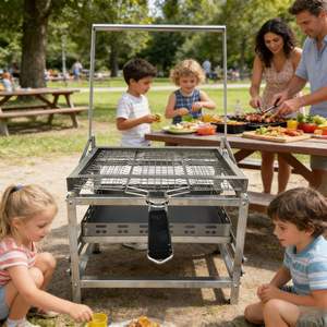 <span class=keywords><strong>Barbecue</strong></span> et Gril Rotatif BlazeFor en Acier Inoxydable de 2 mm pour Plusieurs Styles de Cuisson - Product Image 1