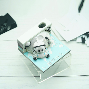 2026 Thiết Kế Mới Sáng Tạo Lịch Văn Phòng Tùy Chỉnh Bút Chủ Bàn Văn Phòng Phẩm Memo Pad Panda Kỷ Nguyên <span class=keywords><strong>3D</strong></span> Mô Hình Bảng Lịch - Product Image 4