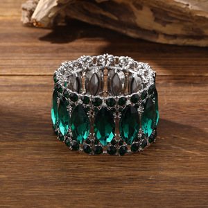 Accessori per Costume da Danza del Ventre, Bracciale Elastico in Metallo con Cristalli e Strass per <span class=keywords><strong>Ballerine</strong></span> Professioniste - Product Image 3