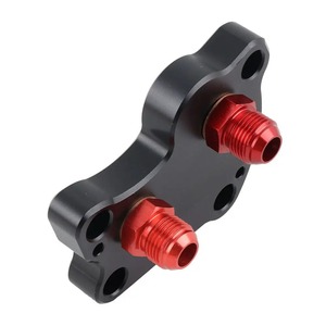 Filtre à huile et adaptateur de liquide de refroidissement AN10 pour Mini Cooper S R53, en alliage d'aluminium, noir et rouge anodisé - Product Image 1