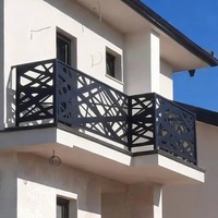 Clôture de jardin en aluminium à motif végétal durable et économique, panneau de balustrade de balcon en acier pour extérieur