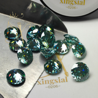 Moissanite Diamant Coupe Nid d'Oiseau Couleur Naturelle VVS Certifiée GRA Moissanite en Vrac Excellente Moissanite Ronde Bleu Vert Gemme