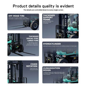 Chariot élévateur diesel 4 roues 3,5 tonnes tout-terrain pour usage intérieur, neuf, personnalisé, 4x4, pneus pleins, moteur EPA Euro 5 - Offre Spéciale - Product Image 4