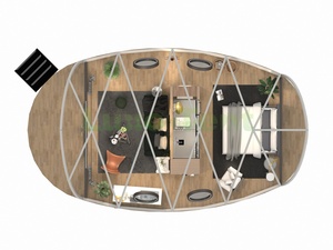 Tente hôtel <span class=keywords><strong>de</strong></span> luxe en forme <span class=keywords><strong>de</strong></span> cocon avec <span class=keywords><strong>salle</strong></span> <span class=keywords><strong>de</strong></span> <span class=keywords><strong>bain</strong></span> - Product Image 5