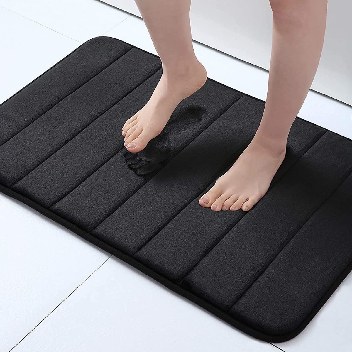 Black quilted