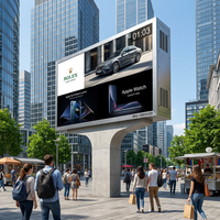 Layar LED Iklan Luar Ruangan P8 Kecerahan Tinggi Tahan Air IP65, Kabinet Layar LED untuk Billboard Besar di Lapangan Publik