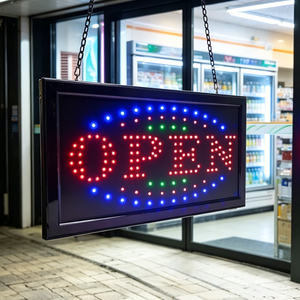 LED scrolling marquee advertising <b>sign</b> OPEN illuminated letters 48*25CM store directional light customizable size and pattern - Product Image 5