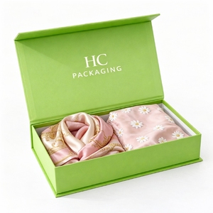 Magnetic Closure Gift Box Foldable Rigid Packaging Custom Retail Presentation Box Fashion Lifestyle Packaging for Scarves - Product Image 1