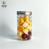 Pot en verre transparent de qualité alimentaire, 280 ml, avec couvercle à vis, pour confiture, gelée, fournitures de cuisine en gros