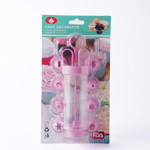 Outils de pâtisserie pour la cuisine, ensembles de douilles à pâtisserie avec pistolet à pression pour biscuits en plastique pour la fabrication de biscuits et l'application d'icerie DIY - Product Image 5