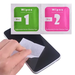 Wischen Sie Handy-Bildschirm reiniger Alcohal Sachet Dry And Wet Wipes ab