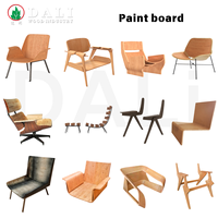 Cadre de fauteuil lounge en bois courbé OEM, structure en bois d'eucalyptus courbé à la vapeur pour fauteuils de salon confortables, chaise en contreplaqué