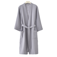 Peignoir plissé en mousseline 100 % coton personnalisé pour femme, respirant, pour maman